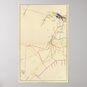 Póster Mapas de mina número de Comstock VII