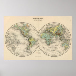 Poster Mapas hipotéticos mundiais