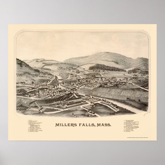 Póster Mapas Panorâmicos MÃES - 1889 (Frente)