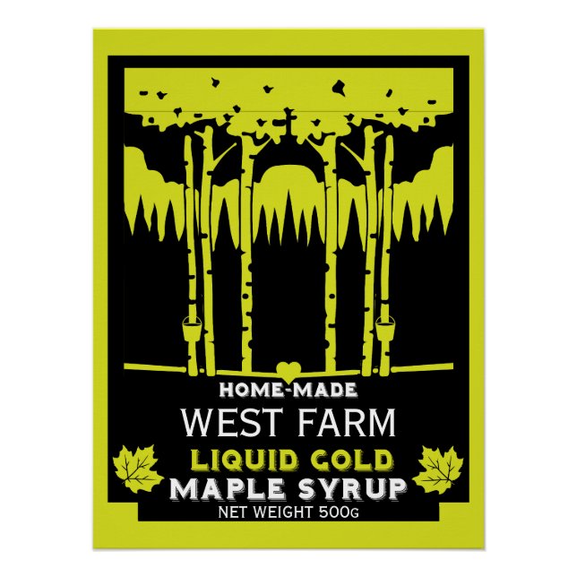 Póster Maple Syrup Farmers Market (Frente)
