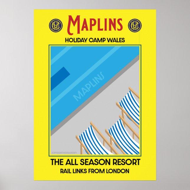 Poster Maplins Vintage British Holiday Campos (Frente)