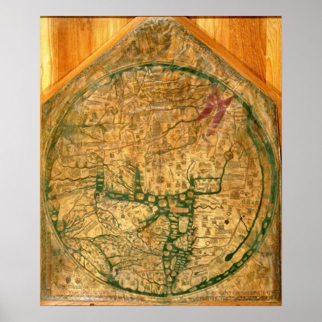 Poster Mappa Mundi, c.1290 (Frente)