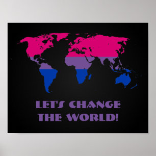 Poster Mapposter do mapa do mundo do orgulho do