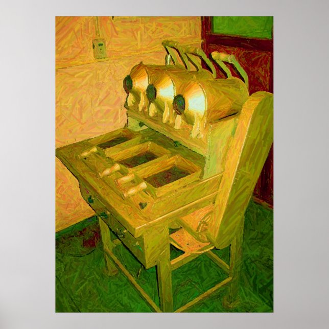 POSTER MÁQUINA DE CAFÉ ANTIGA (Frente)