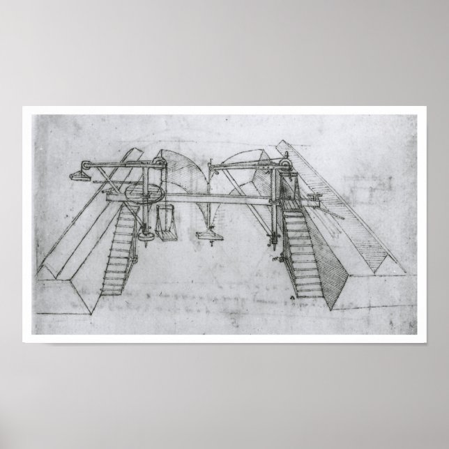 Poster Máquina de Construção do Canal, Leonardo da Vinci (Frente)