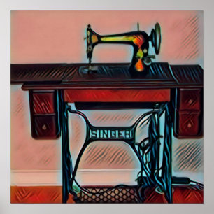 Poster Máquina de costura