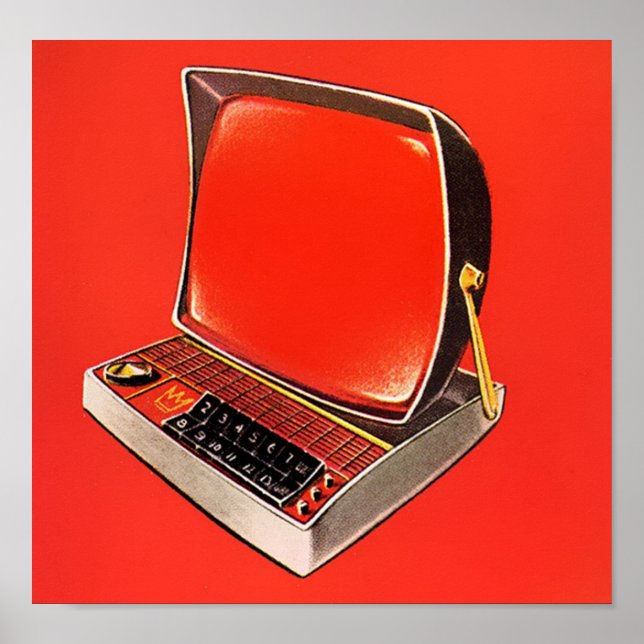 Póster Máquina de Digitalização de Computadores da Era At (Frente)