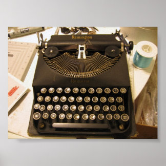 Poster máquina de escrever