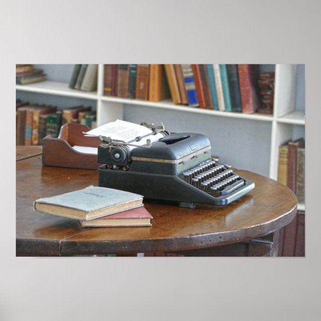 Poster Máquina de escrever de Ernest Hemingway, Key West (Frente)