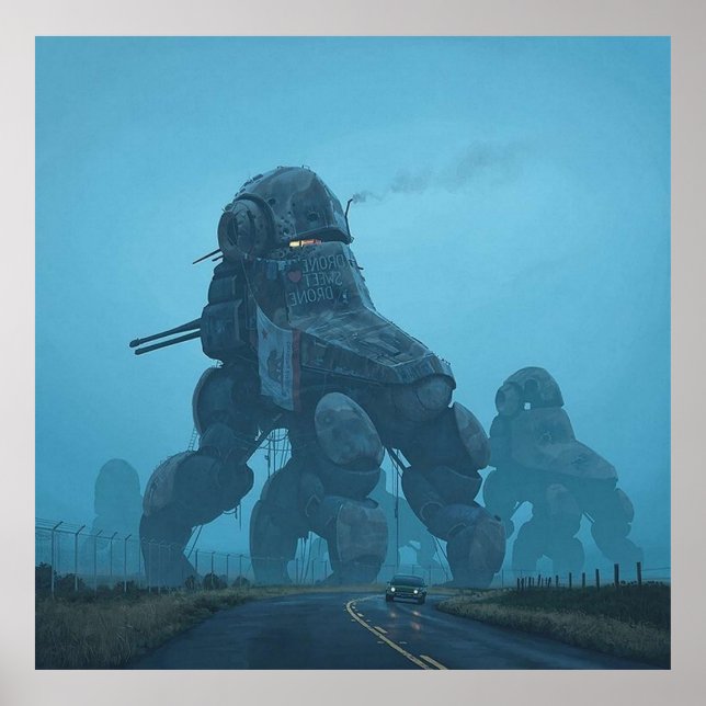 Poster Máquina de Guerra Dystopian Simon Stalenhag (Frente)