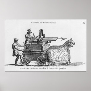 Poster Máquina de guerra romana para dardos de incêndio