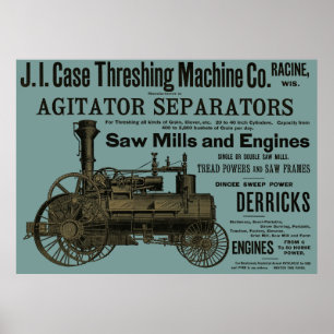 Poster Máquina de Limpeza de Casos 1889 Racine Wisconsin