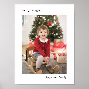 Poster Máquina de Natal   Preto e branco com foto