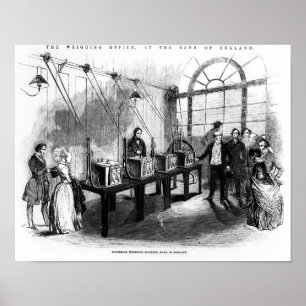 Poster Máquina de peso soberana, Banco da Inglaterra