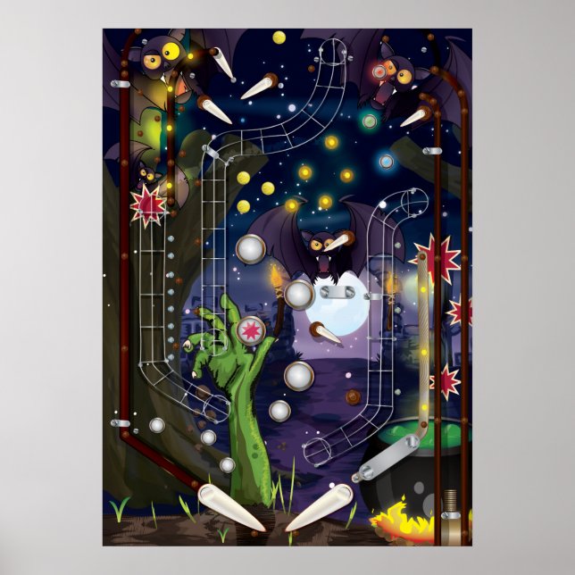 Poster Máquina de Pinball (Frente)
