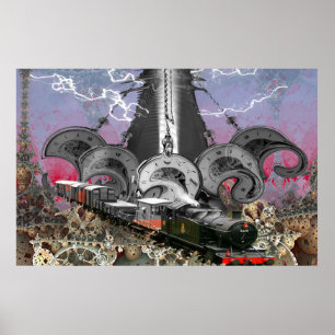 Poster Máquina de Tempo Steampunk