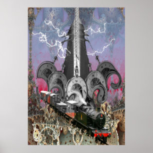 Poster Máquina de Tempo Steampunk