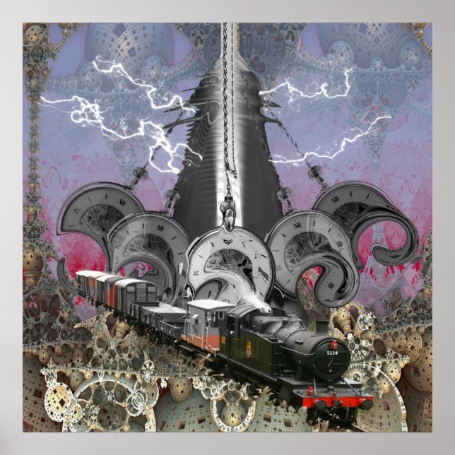 Poster Máquina de Tempo Steampunk (Frente)