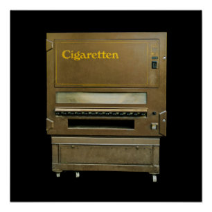 Póster Máquina de Venda de Cigarros Antiga