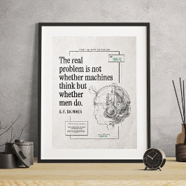 Poster Máquinas com problemas reais que homens pensam em