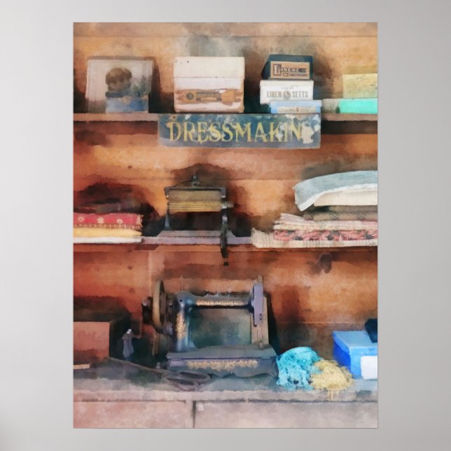 Póster Máquinas de costura e de fabricação de artigos de  (Frente)