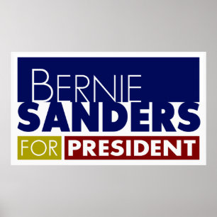 Poster Máquinas de lixar de Bernie para o presidente