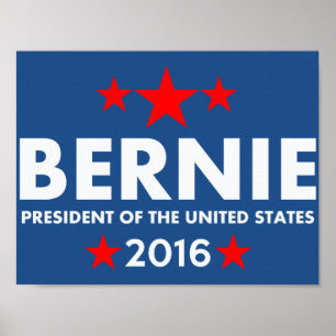 Póster Máquinas de lixar de Bernie para o presidente 201