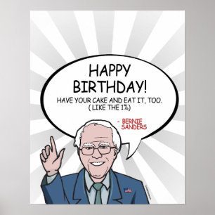 Póster Máquinas de lixar de Bernie que cumprimentam -