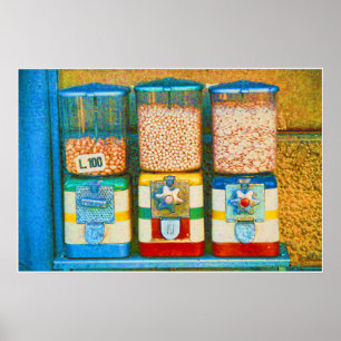 Póster Máquinas de Vender Nut italianas dos anos 50