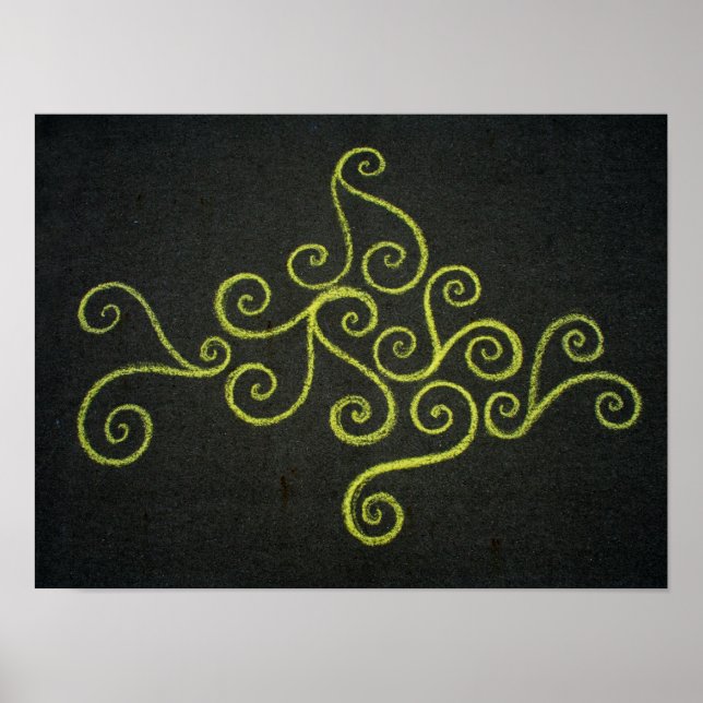 Póster Mar Amarelo Chalkie (Frente)