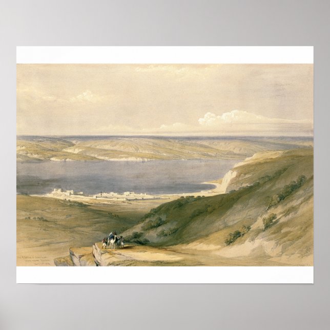 Póster Mar da Galileia ou Genezareth, em direção a Bash (Frente)