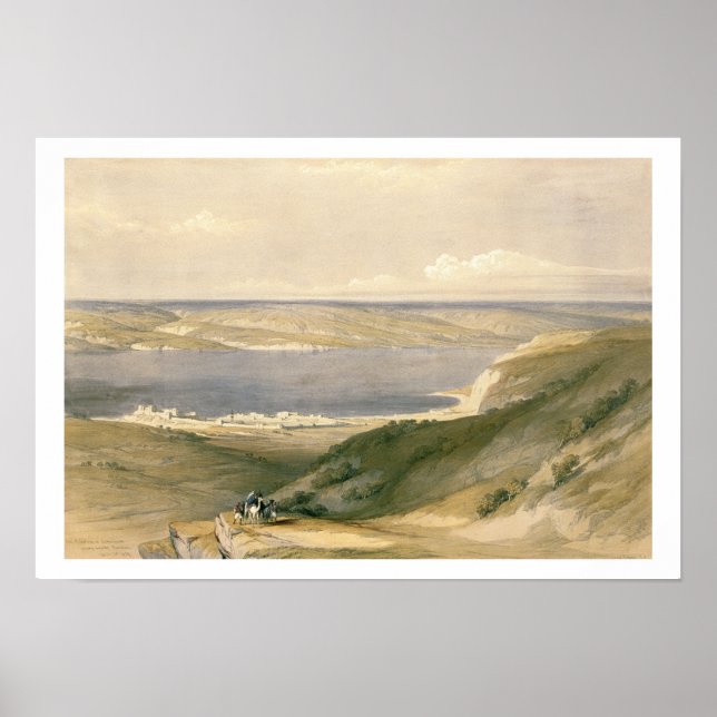 Póster Mar da Galileia ou Genezareth, em direção a Bash (Frente)