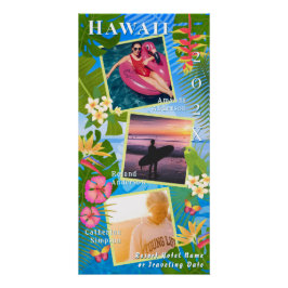 Póster Mar de Fotografias de Memória de Viagem de Paraíso