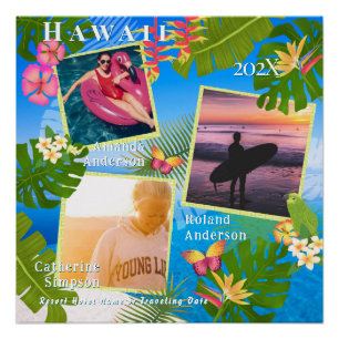 Póster Mar de Memórias de Viagem do Paraíso Tropical