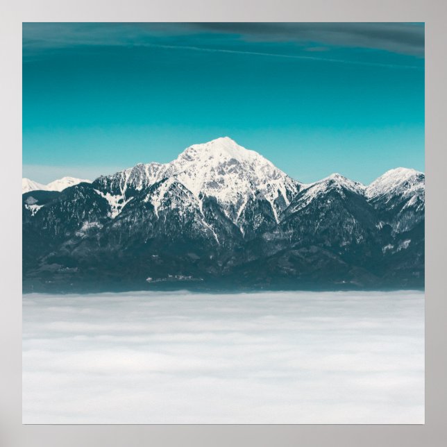 Poster Mar de nevoeiro debaixo da montanha (Frente)