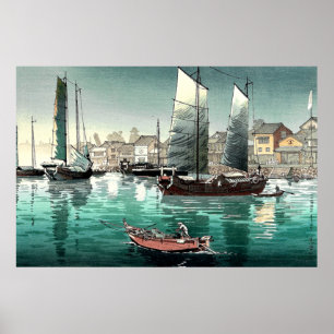 Poster Mar de Seto Interior Baía de Akashi Tsuchiya Koits