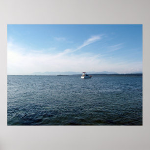 Poster Mar e céu,barco