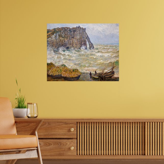 Poster Mar Esgotado em Étretat | Monet | (Sala de Estar 2)
