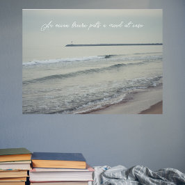 Poster Mar frio e tranquilo no dia de inverno