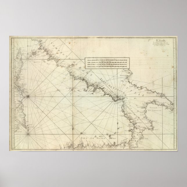 Póster Mar Mediterrâneo (Frente)