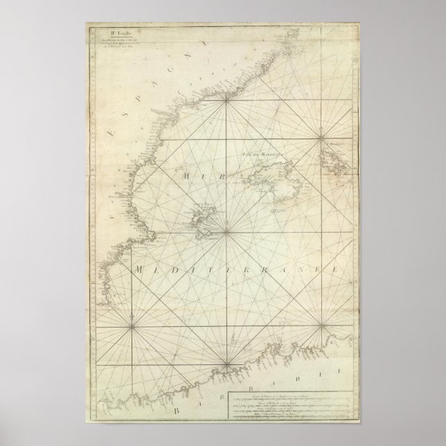 Póster Mar Mediterrâneo 6 (Frente)