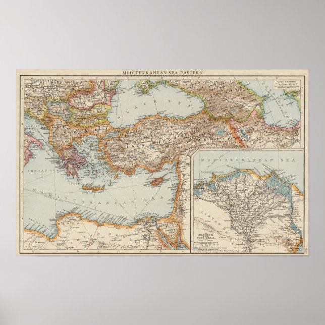 Póster Mar Mediterrâneo E (Frente)