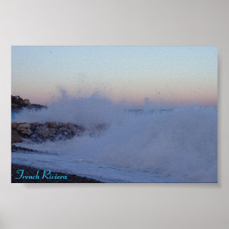 Poster Mar Mediterrâneo, Riviera Francesa