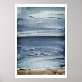 Poster Mar no anoitecer