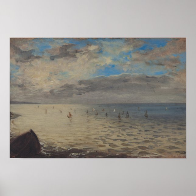 Póster Mar Visto das Alturas do Dieppe (Frente)