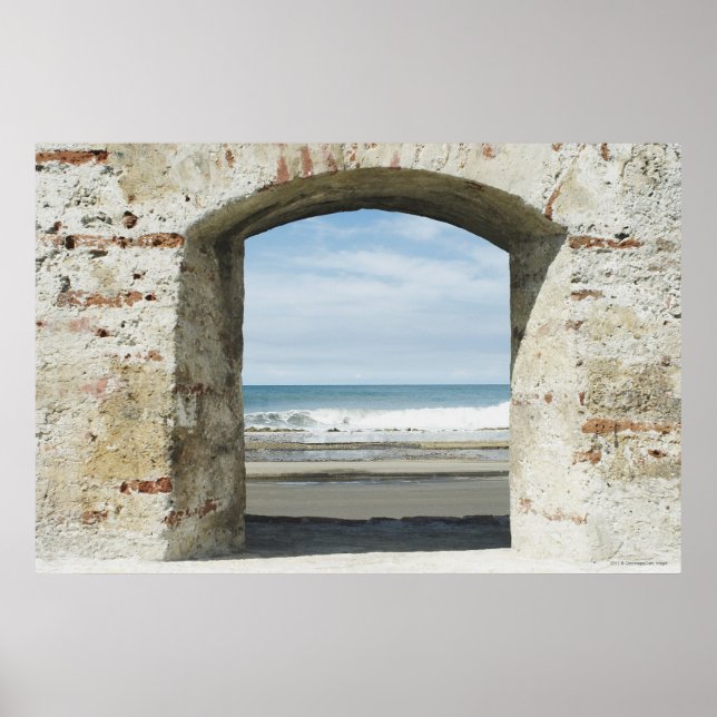 Póster Mar visto de uma autoestrada (Frente)