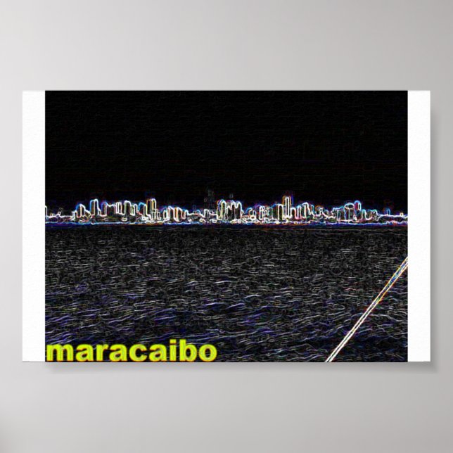 Póster maracaibo à noite (Frente)