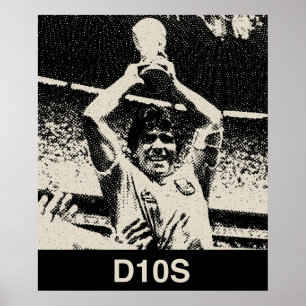 Poster Maradona Vintage - Retrato
