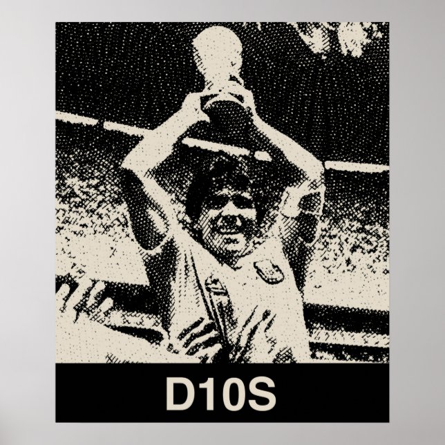 Poster Maradona Vintage - Retrato (Frente)