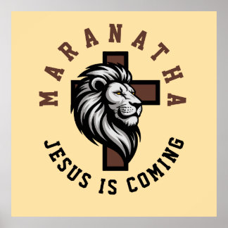 Poster Maranata Jesus está vindo